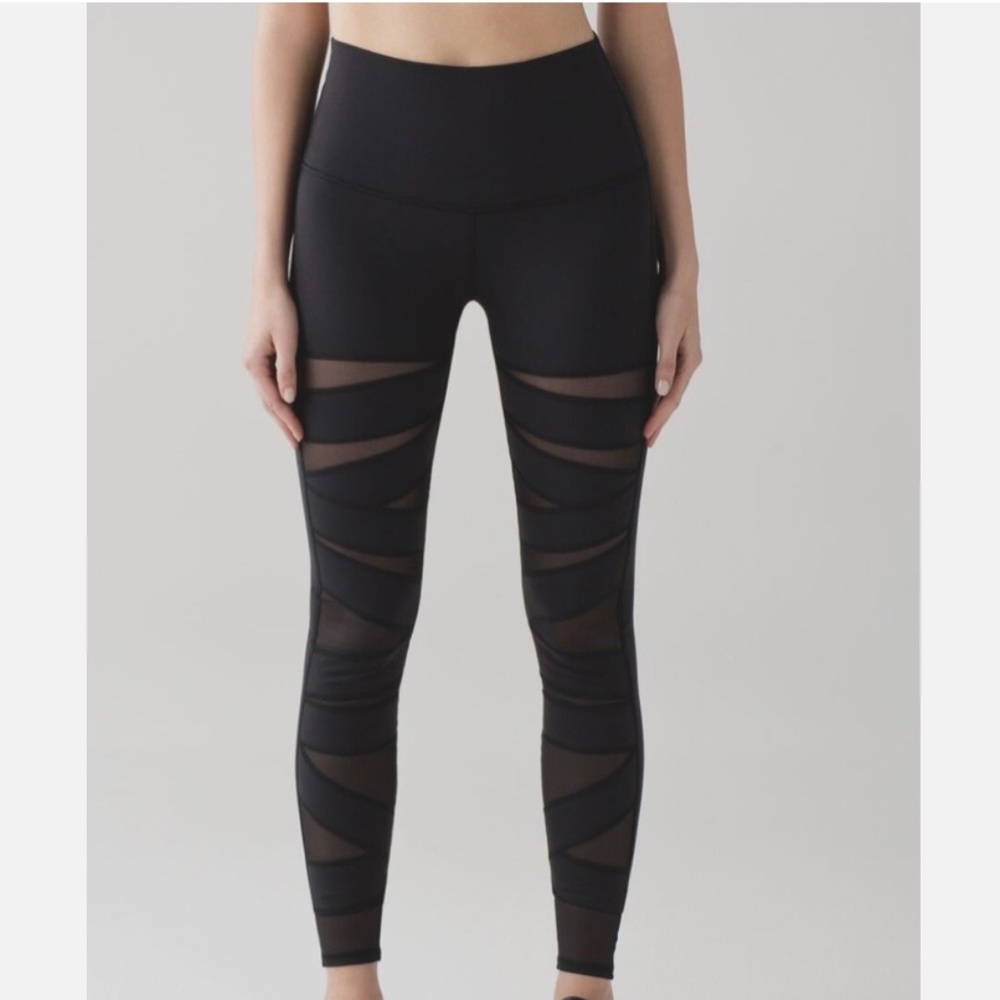 Lululemon Wunder Under Tech Mesh High Rise Leggings, 25-26” inseam
